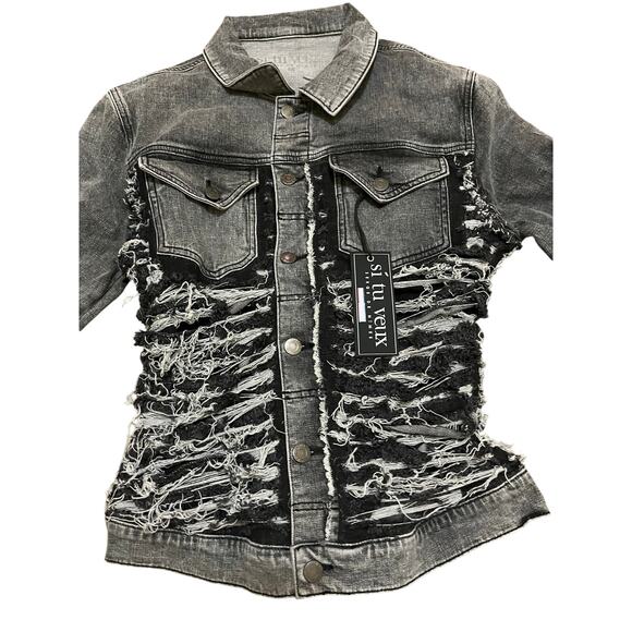 Si Tu Veux Women’s Jean Jacket Size 32 - Picture 3 of 5